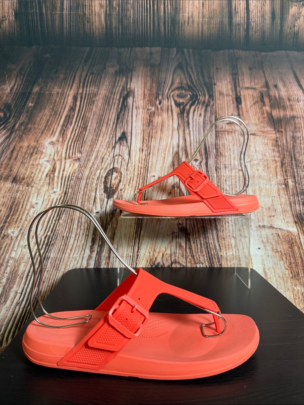 Fitflop Iqushion Adjustable Buckle Flip Floo Sandals Womens Sz 8.5